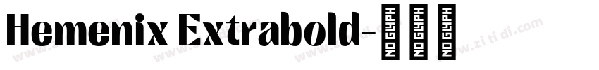 Hemenix Extrabold字体转换